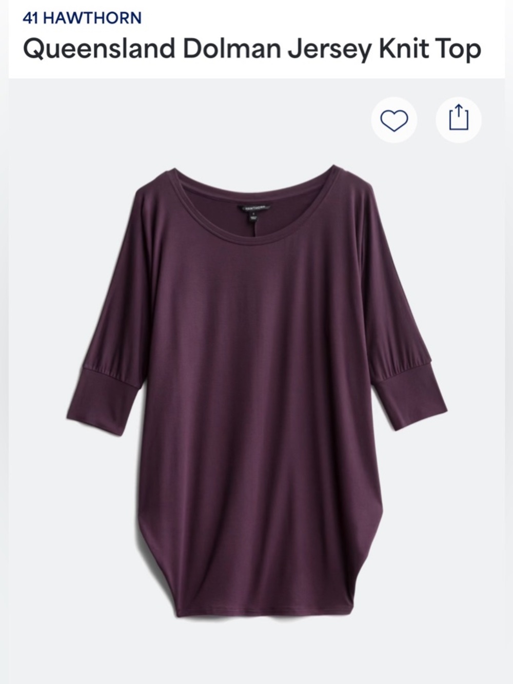 41 Hawthorn Queensland Dolman Top